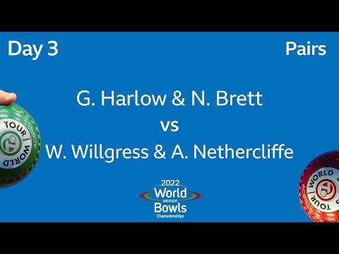 2022 World Indoor Bowls Championships - Day 3: G. Harlow & N. Brett vs S. Skelton & M. Stepney