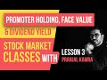 Stock Market Classes with Pranjal - Lesson 3 | What is dividend, Promoter holding| In-depth analysis