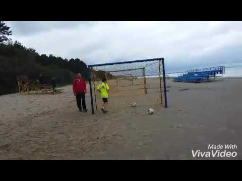 young football talent u8 ivan struk crossing  headers and vollies training