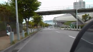 GN125-2F on 星陵台から舞子公園(2号線)への下り坂