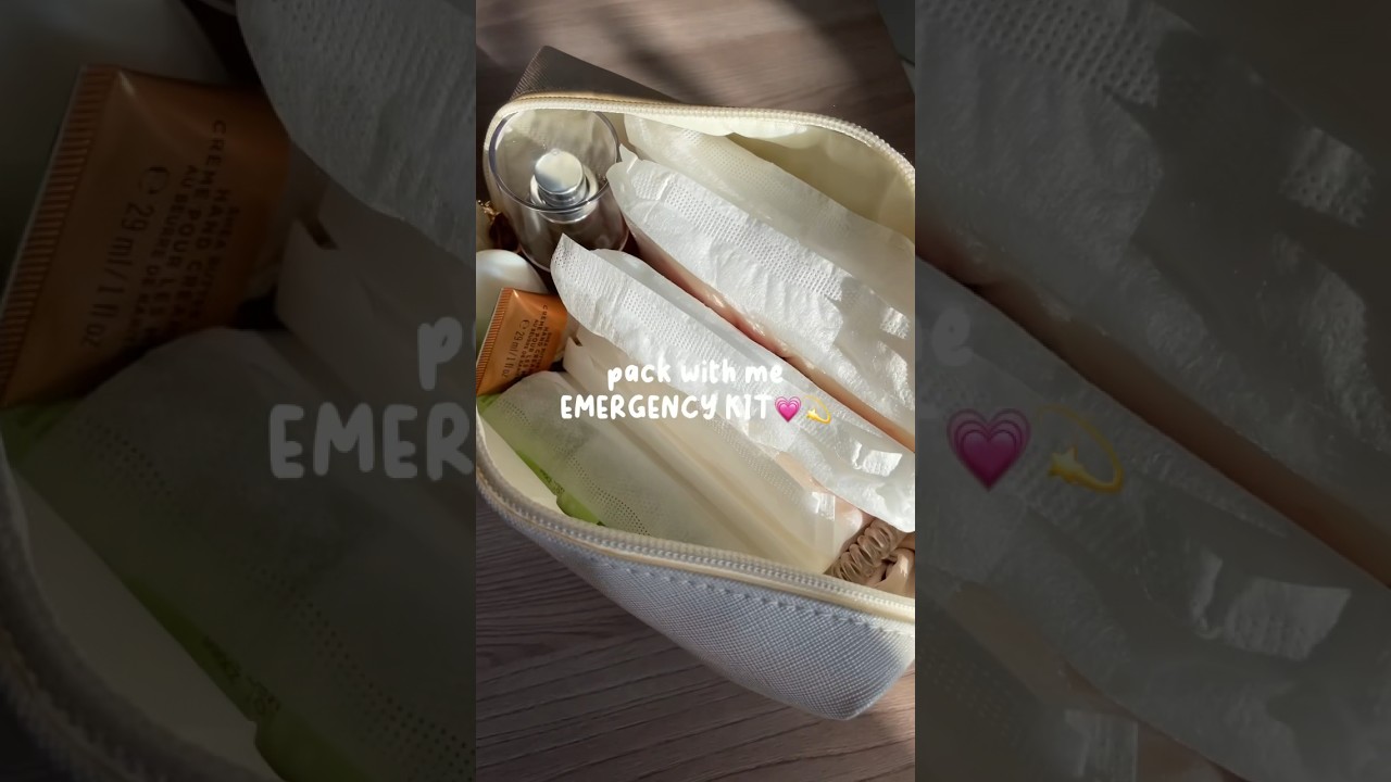 pack my EMERGENCY KIT with me💗💫