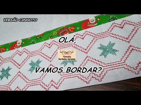 *325* ESTRELA EM PONTO RETO COM VAGONITE VERSÃO CANHOTO - Tathinha Bordados Variados