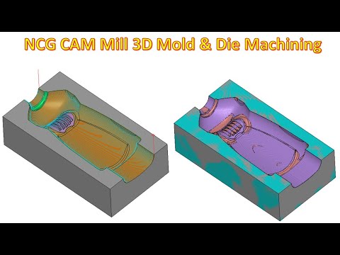 NCG CAM Tutorial #11 | Mill 3D Mold & Die Machining ,Toolsheet, Post Processor