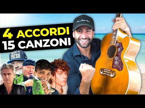 4 accordi, 15 canzoni ITALIANE alla CHITARRA! (Principianti)