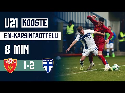U21 Highlights (8 min.): Montenegro–Suomi 1–2 | UEFA U21 EURO 2025 -karsinnat | 26.3.2024