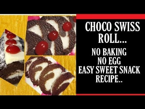 Choco-SwissRoll/No-Baking MiniCake (Sweet Snack Recipe).||Christmas Special...🌲🌲