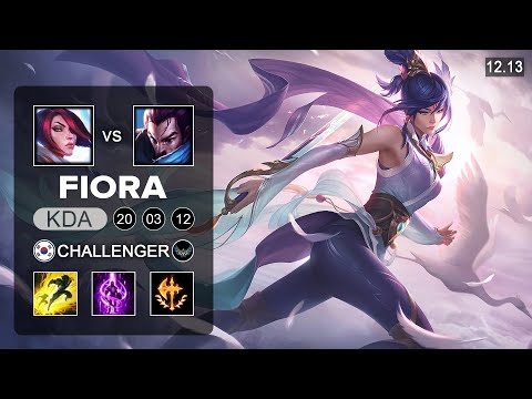 Fiora vs Yasuo Top - KR Challenger - Patch 12.13 Season 12