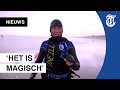 Surfers trotseren stormachtig weer in Zandvoort