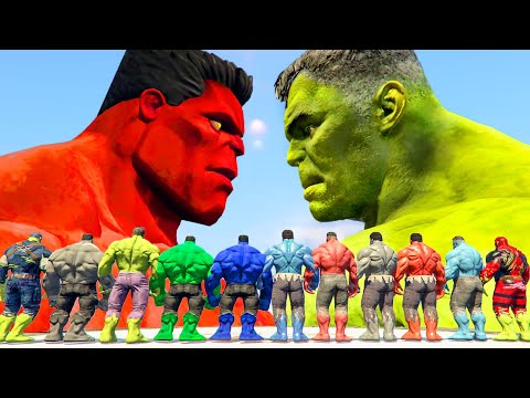 Hulk Army Battle | Blue Hulk vs Hulk vs Red Hulk vs Grey Hulk - What If