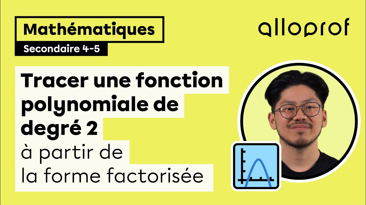 Tracer une fonction polynomiale de degré 2 à partir de la forme factorisée