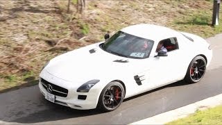 preview picture of video '【スーパーカー・ミーティング2013 in 山形】会場入りするメルセデスSLS AMG【Super Car Meeting 2013 in Yamagata】'