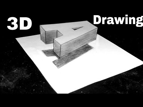 Very Easy!! How To Drawing 3D Floating Letter "A" #2 - Anamorphic Illusion - 3D Trick Art on paper