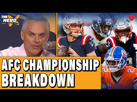 Colin Cowherd's TOP 10 Broncos & Patriots in AFC Championship Game: Maye, Diggs, Surtain | HERD NFL