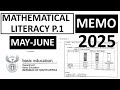 MEMO 2025 GRADE 12 MATHEMATICAL LITERACY MAY JUNE EXAMS GRADE 12 2025 GET ANSWERED FINAL EXAM
