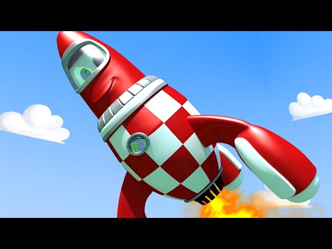 Tom der Abschleppwagen -  Rocky Die Rakete Fliegt in Eine Hauswand! - Cartoons für Kinder 🚓 🚒
