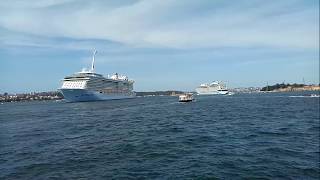 OVATION OF THE SEAS and SPECTRUM OF THE SEAS in Sydney Harbour, Australia