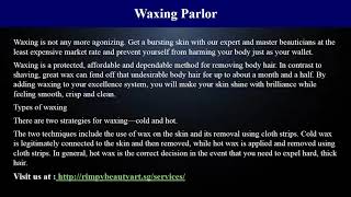  Singapore Waxing Parlor