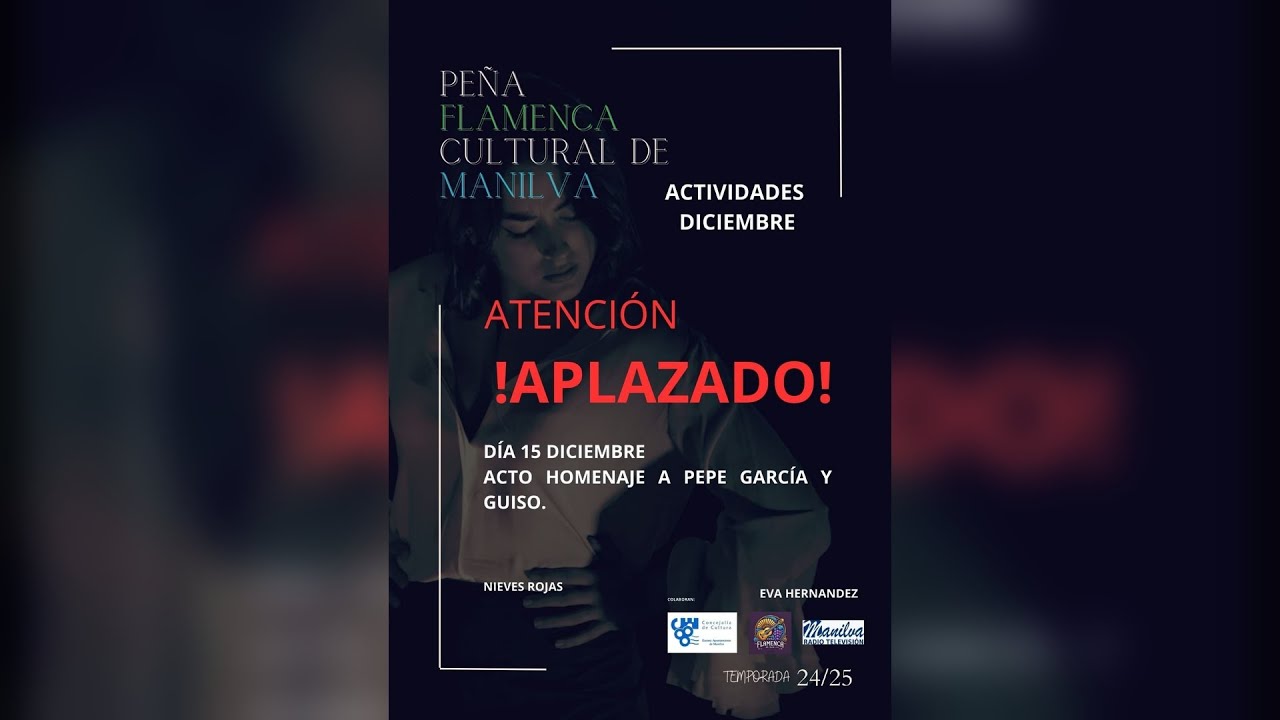 Se suspende la actividad de la Peña Flamenca del próximo domingo
