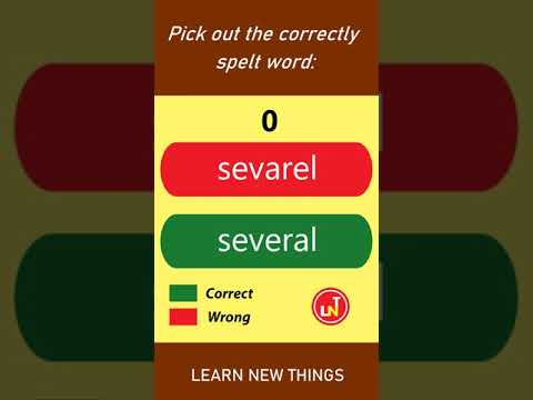 Commonly misspelled words quiz-pick out the correctly spelt word-english quiz #short