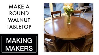 Make A Round Walnut Tabletop
