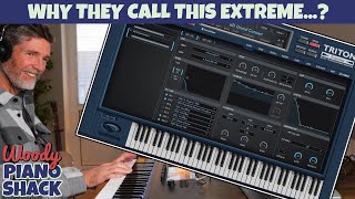 Video thumbnail for KORG TRITON EXTREME - EXTREMELY GOOD SOUNDS?? by Woody Piano Shack