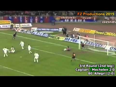 1993-1994 Uefa Cup: Cagliari Calcio All Goals (Road to Semifinals)