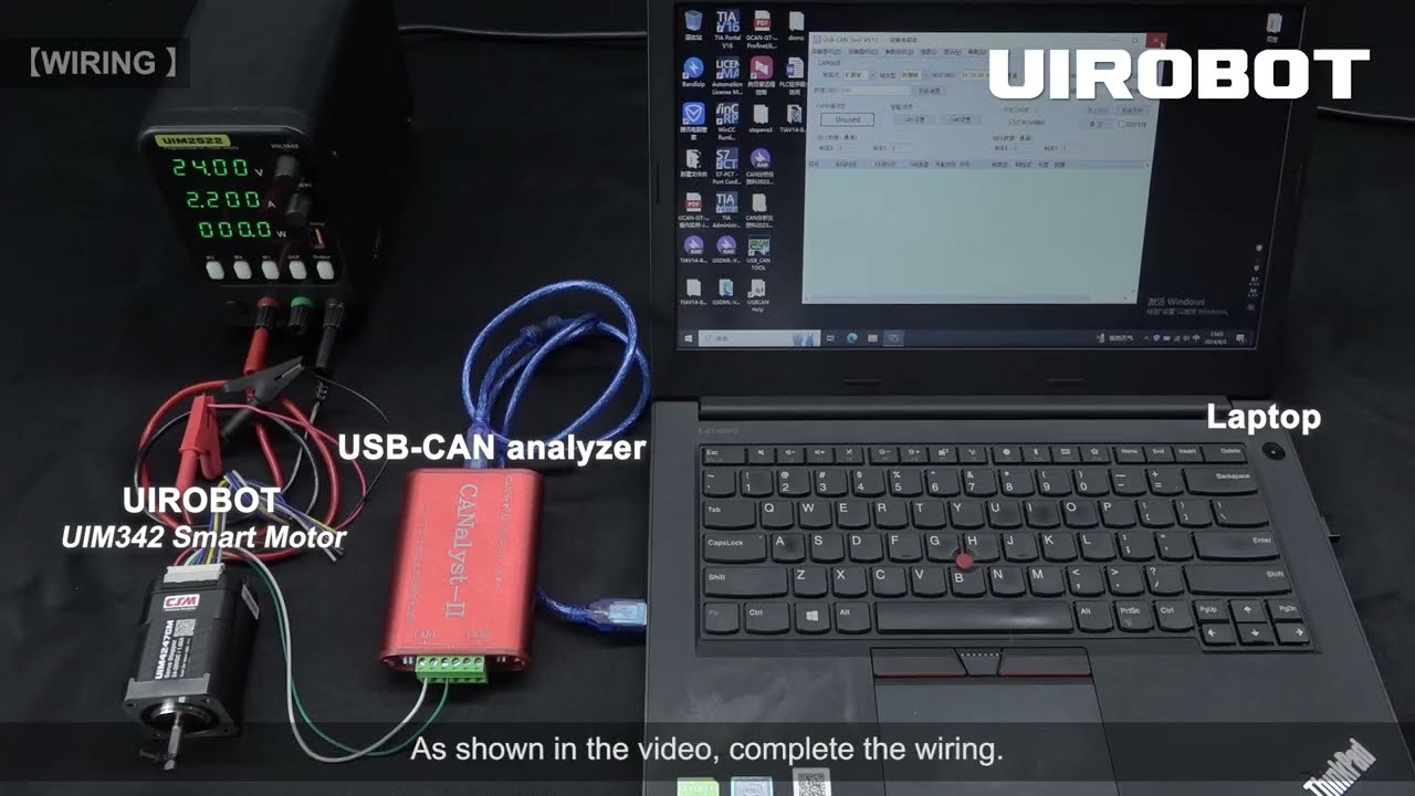 How to use USB-CAN analyzer to control UIM342 series smart motor?