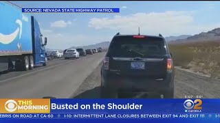 Dozens Of Drivers Leaving Las Vegas On Shoulder Of 15 Freeway Busted