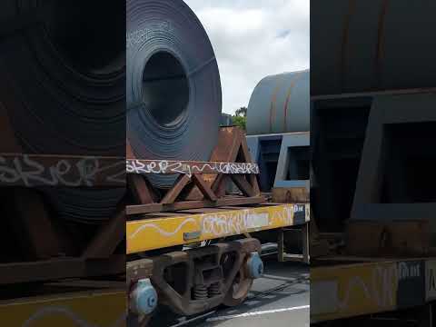 Australian Steel Train goes slow across the main! Steel Horse Australia at the 'Y'.