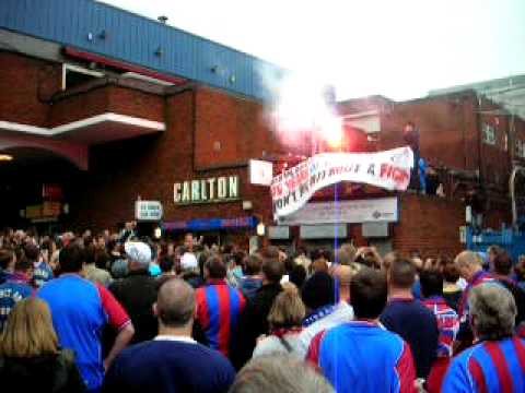 flare on roof at palace supporters protest may 31 2010