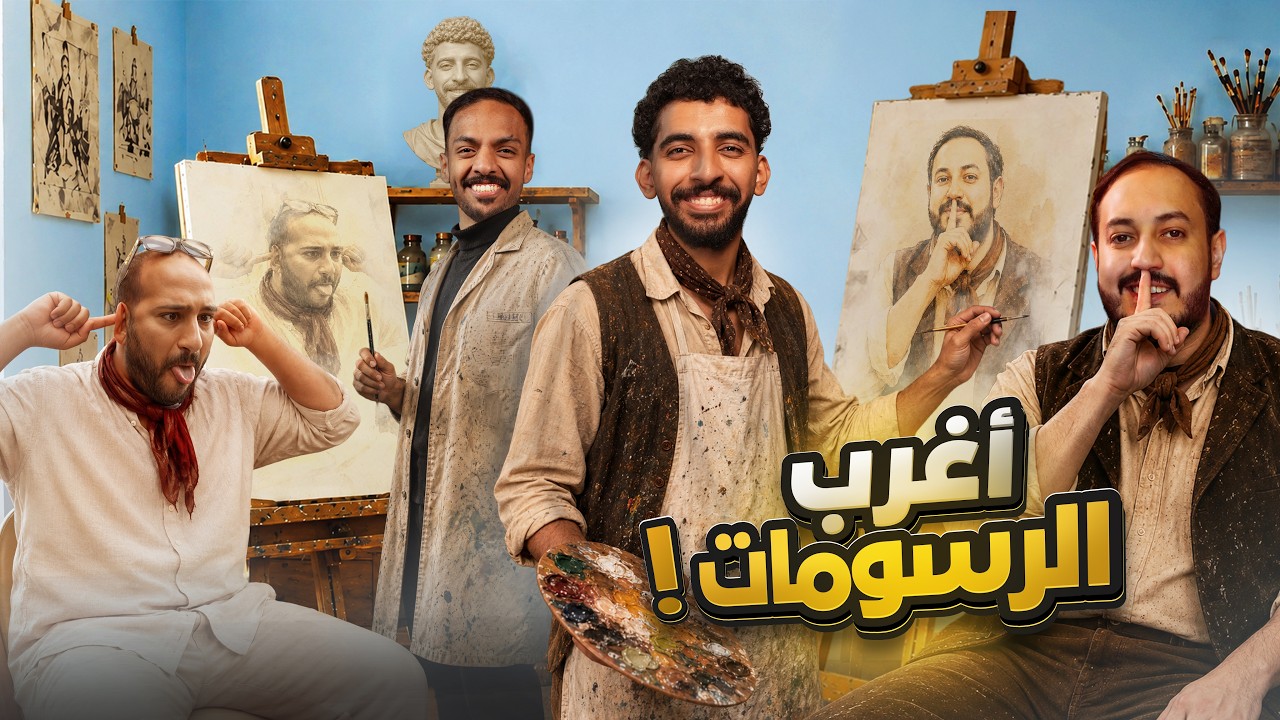 تحدي الرسم في باريس مع شباب فالكونز 💚 🧑‍🎨🎨 🇫🇷