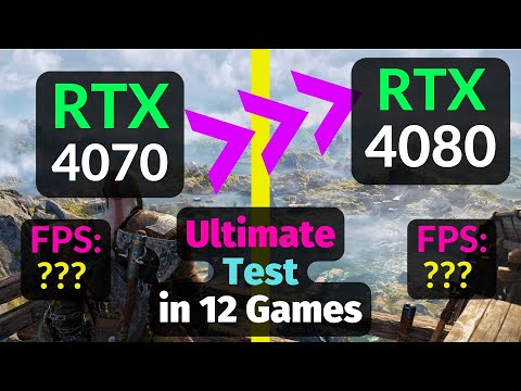 RTX 4070 vs RTX 4080 TEST in 12 GAMES / DLSS 3 / 1080p 1440p 4K / Ray Tracing / R9 7950X3D