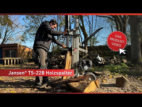 Jansen TS-22B log splitter, 22 tons, including log lifter, 10 HP Briggs & Stratton