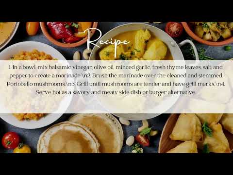 How to make Healthy and Nutrition Recipe l Grilled Portobello Mushrooms