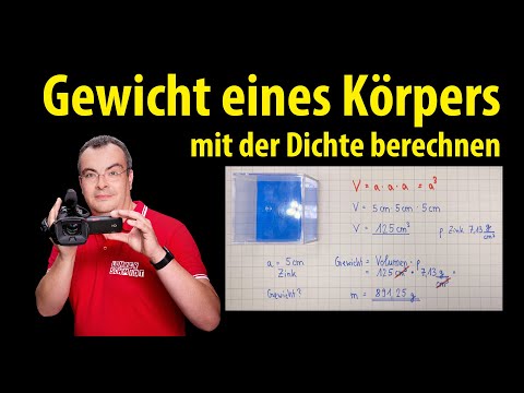 Calculating the weight of an object using its density | explained simply by teacher Schmidt