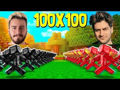 100 ENES BATUR ORDUSU VS 100 REYNMEN ORDUSU 😱 - Minecraft