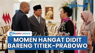 Ekspresi Didit saat Titiek Pandang Prabowo di Istana seusai Pemberian Gelar Pahlawan untuk Soeharto