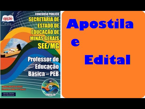 Apostila e Edital Concurso Secretaria de Estado de Educação MG