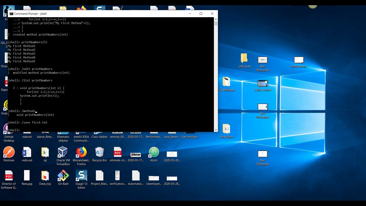 Jshell : Basic Commands of Jshell