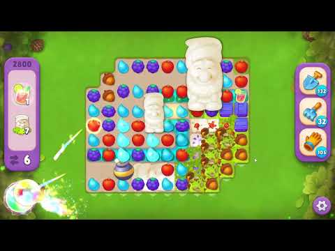 Gardenscapes 2800 Super Hard Level - 16 moves - NO BooSTERS
