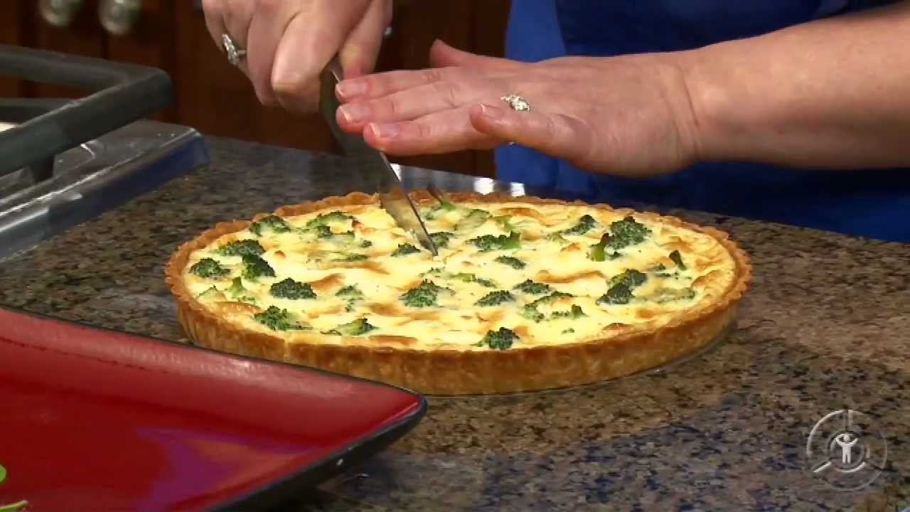 Broccoli and Goat Cheese Quiche