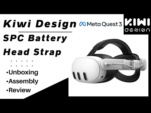 KIWI design SPC (Single-Point-Charging) Battery Head Strap 6400mAh  Compatible with Quest 3 Accessories and KIWI design RGB Vertical Charging  Dock 