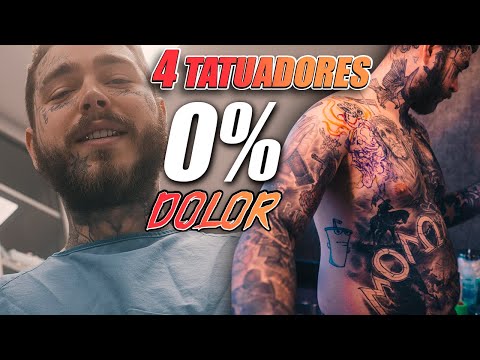 POST MALONE se TATÚA con ANESTESIA GENERAL + 4 TATUADORES + 1 DENTISTA 🤔