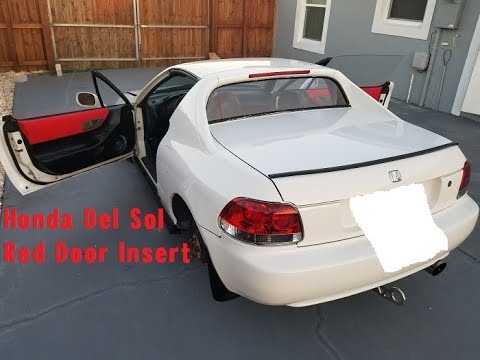 Honda Del Sol 1993 - 1997 Type R Red Door Insert warning!!! kinda Boring...