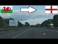 Wales England Crossing The Border By Car