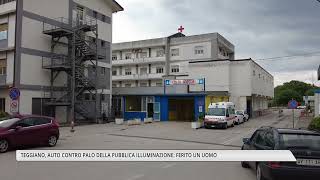 Teggiano, man loses control of car and crashes into a pole