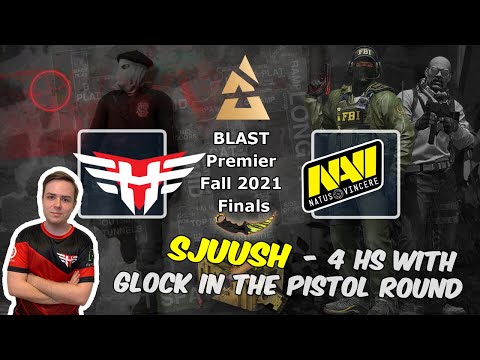 Sjuush - 4 HS with Glock in the pistol round, Heroic vs NAVI, BLAST Premier Fall Final 2021
