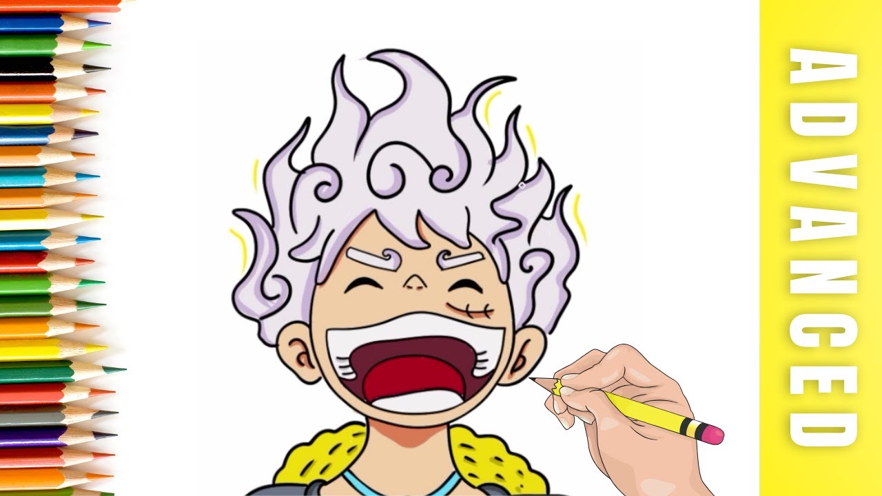 How to Draw Luffy Gear 5 for Kids