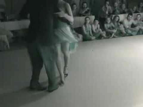  Sebastian Arce  and  Mariana Montes  are  dancing  to  the  milonga  "  La Milonga Que Faltaba  "