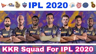 IPL 2020 - Kolkata Knight Riders (KKR) Full Squad Before IPL Auction | MY Cricket Production